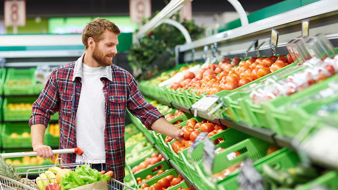 Shopping in a supermarket