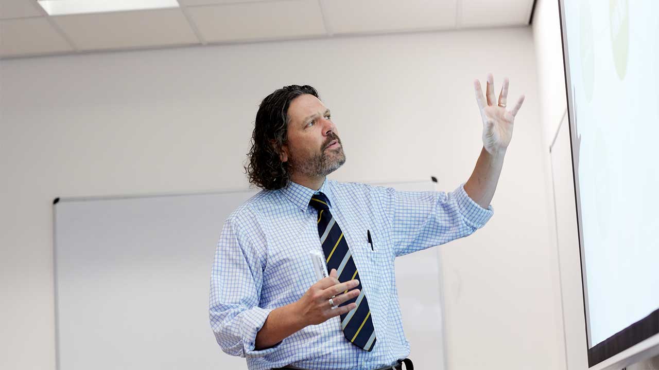 Academic teaching in a classroom